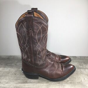 Tony Lama EXTL13 Roper Cowhide Mens Brown Leather Cowboy Western Boots Size 9 D